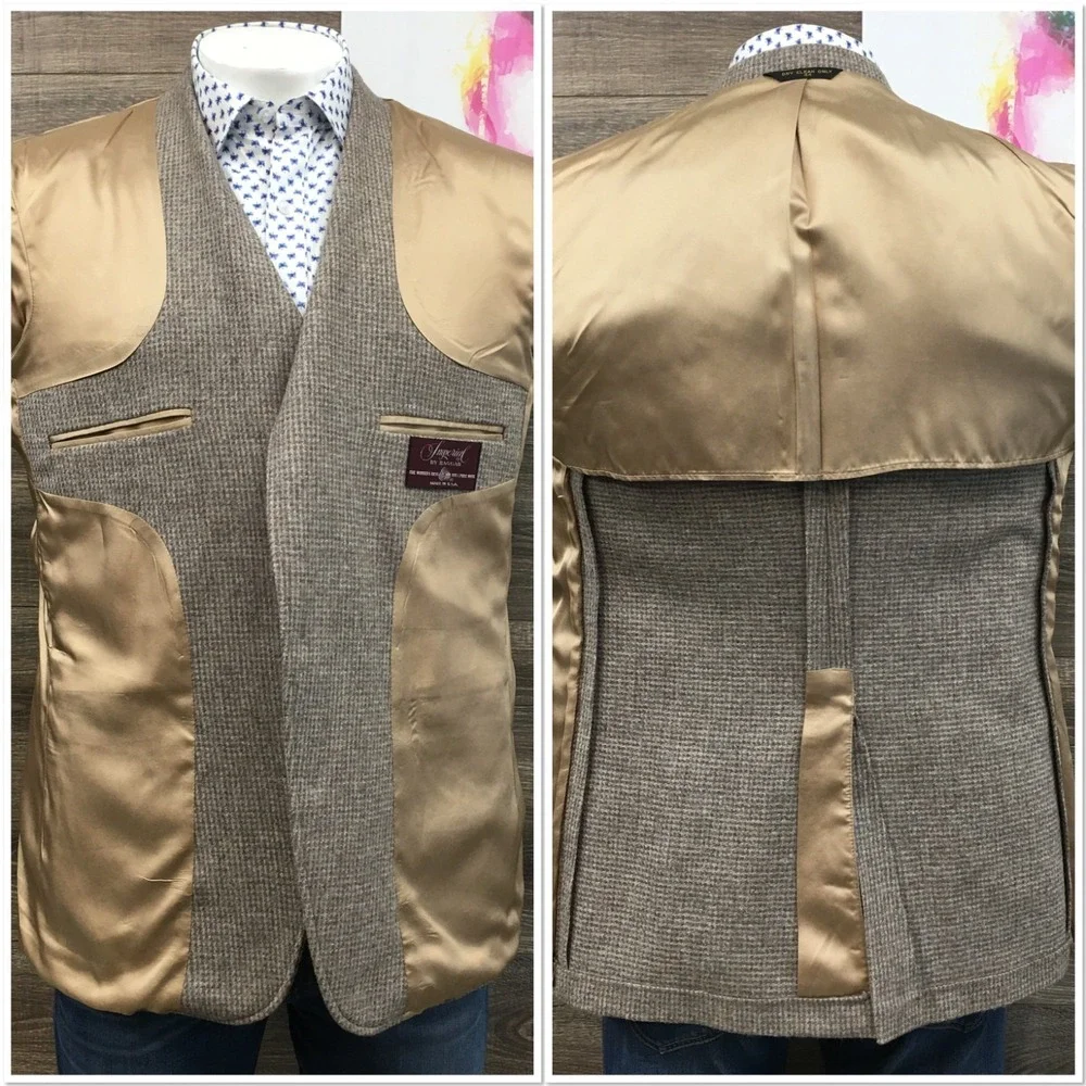 VINTAGE HAGGAR‎ Mens Tweed Wool Blazer Sport Coat Casual Jacket Size 44R Suit